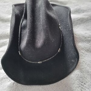 ADULT UNISEX BLACK WOOL JACK DANIELS WHISKEY COWBOY HAT VTG WPL4384 MADE IN USA